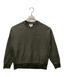 Calvin Klein Jeans（カルバンクラインジーンズ）の古着「プレミアムテリーモノグラムクルーネックスウェットシャツ」｜カーキ