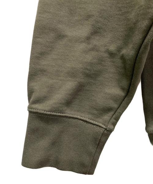 Calvin Klein Jeans（カルバンクラインジーンズ）Calvin Klein Jeans (カルバンクラインジーンズ) プレミアムテリーモノグラムクルーネックスウェットシャツ カーキ サイズ:Sの古着・服飾アイテム
