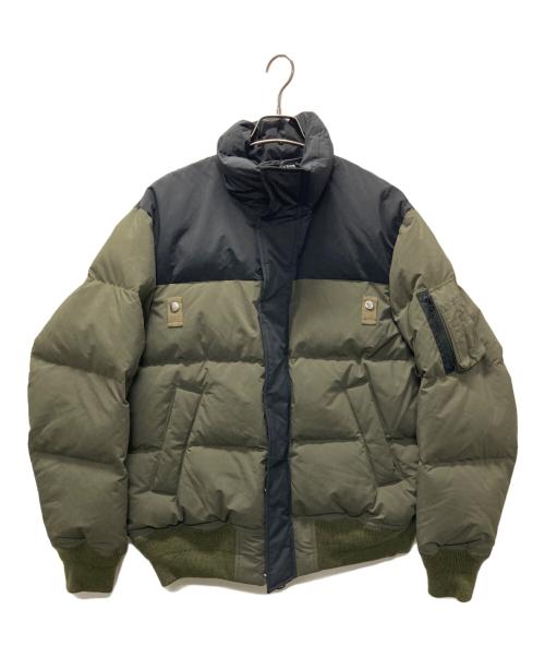 sacai（サカイ）sacai (サカイ) classic Puffer Jacket カーキ×ブラック サイズ:2の古着・服飾アイテム