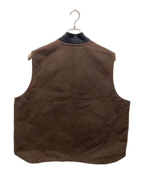CarHartt（カーハート）CarHartt (カーハート) 裏キルティングダックベスト ブラウン サイズ:２XLの古着・服飾アイテム