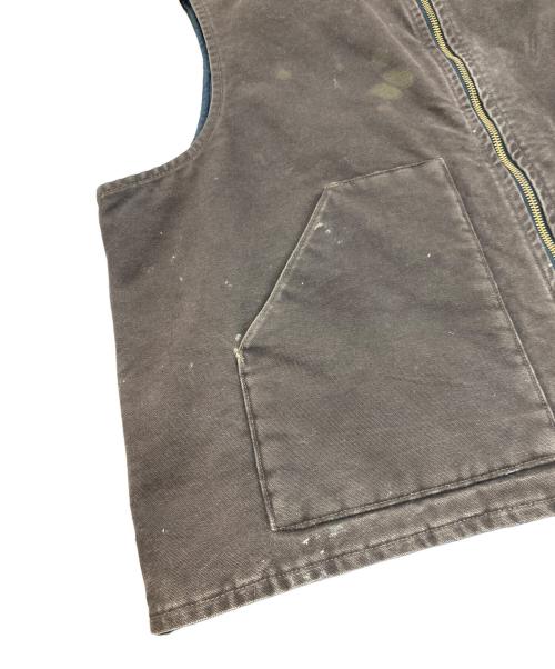 CarHartt（カーハート）CarHartt (カーハート) 裏キルティングダックベスト ブラウン サイズ:２XLの古着・服飾アイテム