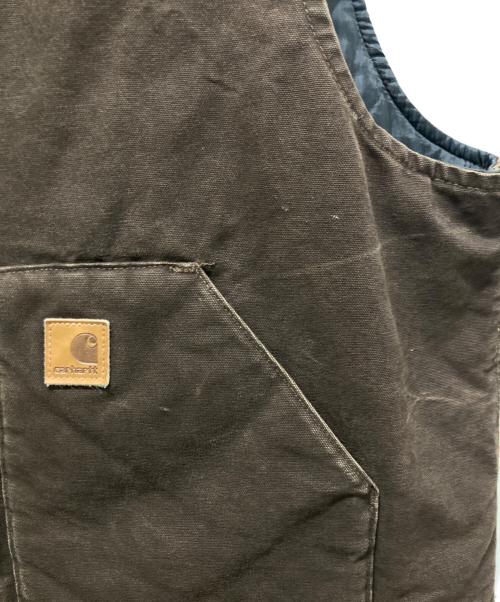 CarHartt（カーハート）CarHartt (カーハート) 裏キルティングダックベスト ブラウン サイズ:２XLの古着・服飾アイテム