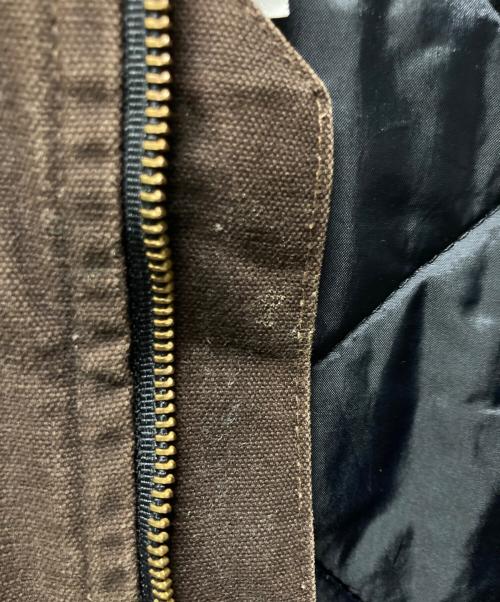 CarHartt（カーハート）CarHartt (カーハート) 裏キルティングダックベスト ブラウン サイズ:２XLの古着・服飾アイテム