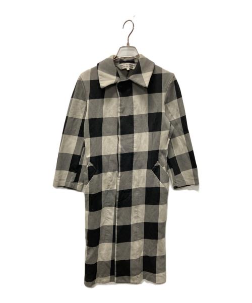 COMME des GARCONS COMME des GARCONS（コムデギャルソン コムデギャルソン）COMME des GARCONS COMME des GARCONS (コムデギャルソン コムデギャルソン) バックギャザー オープンカラー コート グレー サイズ:Sの古着・服飾アイテム