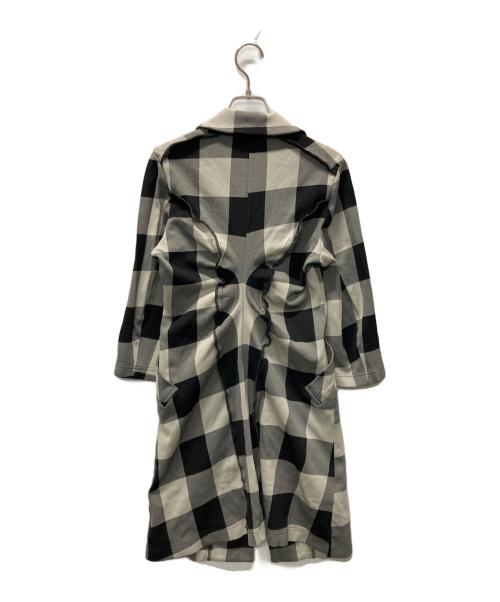 COMME des GARCONS COMME des GARCONS（コムデギャルソン コムデギャルソン）COMME des GARCONS COMME des GARCONS (コムデギャルソン コムデギャルソン) バックギャザー オープンカラー コート グレー サイズ:Sの古着・服飾アイテム