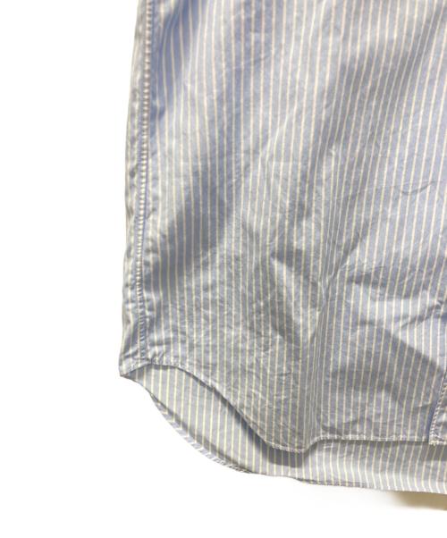 PLAY COMME des GARCONS（プレイコムデギャルソン）PLAY COMME des GARCONS (プレイコムデギャルソン) ワンポイント刺繍ストライプシャツ ブルー サイズ:Sの古着・服飾アイテム