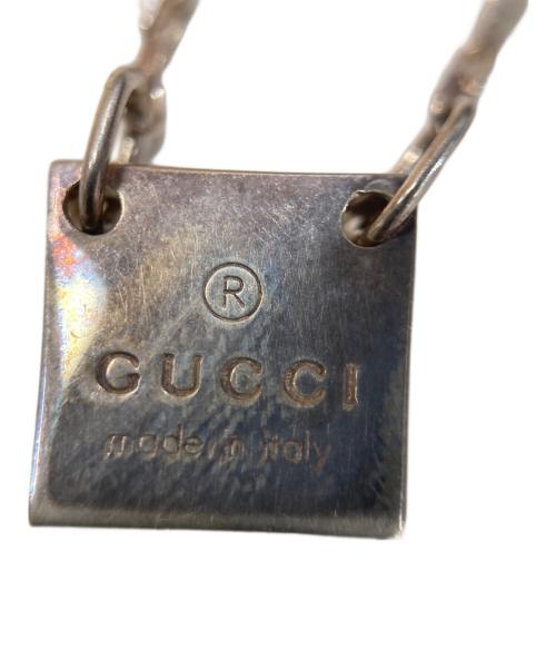 GUCCI（グッチ）GUCCI (グッチ) スクエアプレートネックレス シルバーの古着・服飾アイテム