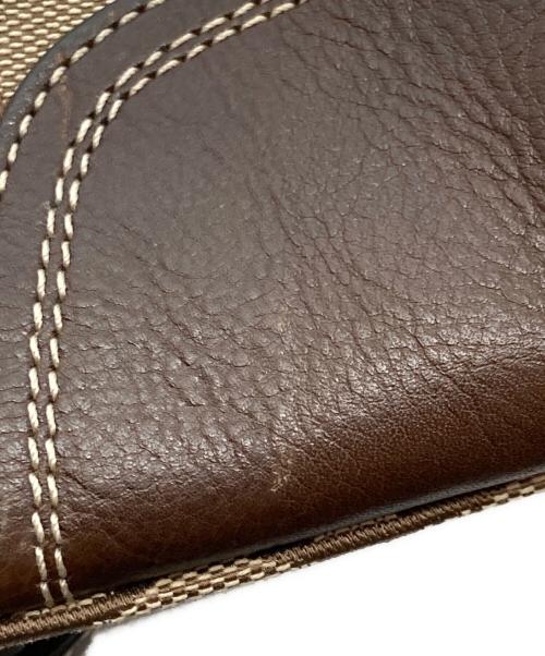 COACH（コーチ）COACH (コーチ) シグネチャーキャンバス レザーハンドバッグ ベージュの古着・服飾アイテム