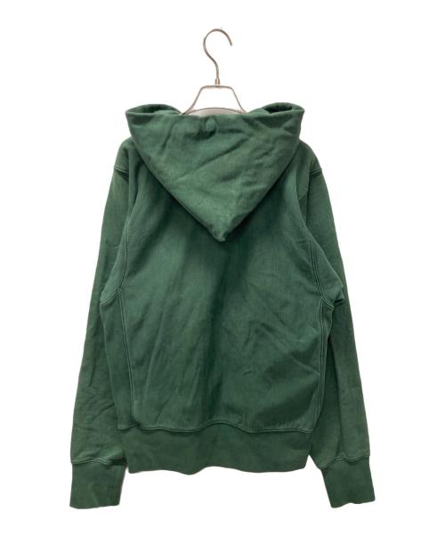 Maison Margiela（メゾンマルジェラ）Maison Margiela (メゾンマルジェラ) クロップド シュランケン スウェットパーカー グリーン サイズ:46の古着・服飾アイテム