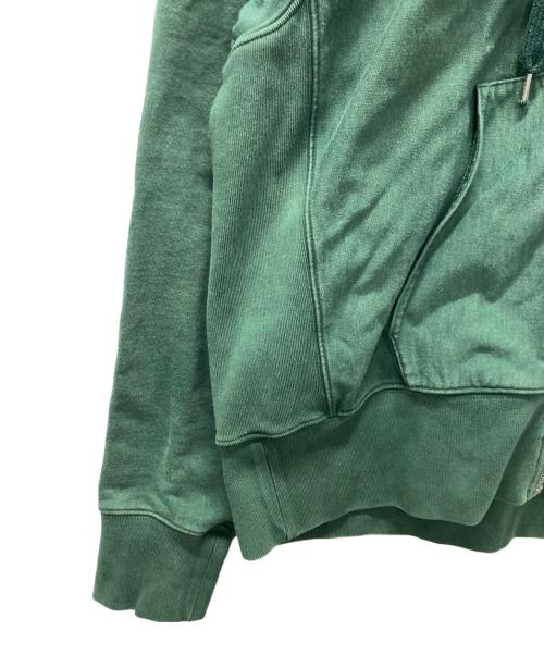 Maison Margiela（メゾンマルジェラ）Maison Margiela (メゾンマルジェラ) クロップド シュランケン スウェットパーカー グリーン サイズ:46の古着・服飾アイテム