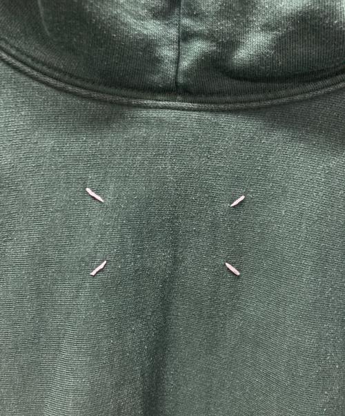 Maison Margiela（メゾンマルジェラ）Maison Margiela (メゾンマルジェラ) クロップド シュランケン スウェットパーカー グリーン サイズ:46の古着・服飾アイテム