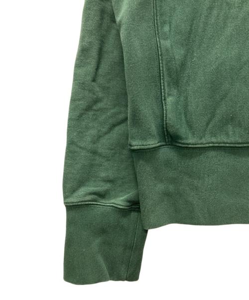 Maison Margiela（メゾンマルジェラ）Maison Margiela (メゾンマルジェラ) クロップド シュランケン スウェットパーカー グリーン サイズ:46の古着・服飾アイテム
