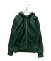 Maison Margiela（メゾンマルジェラ）の古着「クロップド シュランケン スウェットパーカー」｜グリーン