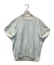 BLAMINK（ブラミンク）の古着「吊り裏毛ロゴショートスリーブスウェット/ラグランスウェット」｜ブルー