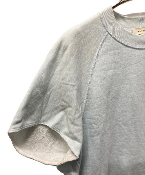 BLAMINK（ブラミンク）BLAMINK (ブラミンク) 吊り裏毛ロゴショートスリーブスウェット/ラグランスウェット ブルー サイズ:１の古着・服飾アイテム