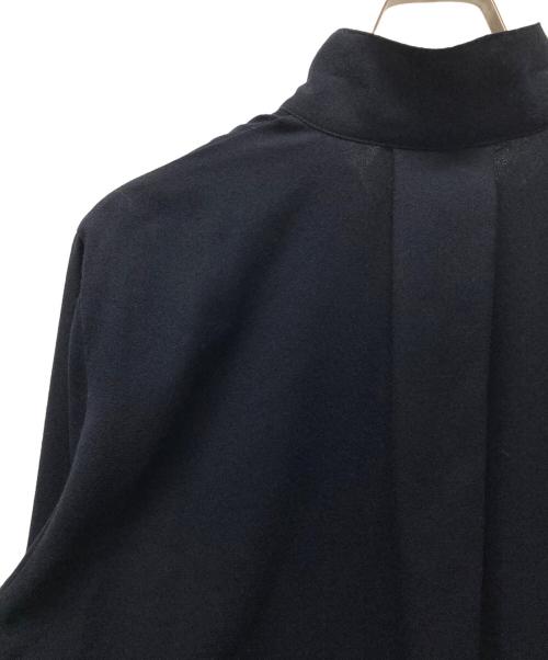 ETRE TOKYO（エトレトウキョウ）ETRE TOKYO (エトレトウキョウ) ジョーゼットスタンドネックシャツ ネイビー サイズ:FREEの古着・服飾アイテム