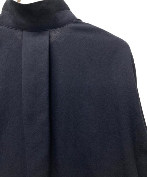 ETRE TOKYO（エトレトウキョウ）ETRE TOKYO (エトレトウキョウ) ジョーゼットスタンドネックシャツ ネイビー サイズ:FREEの古着・服飾アイテム