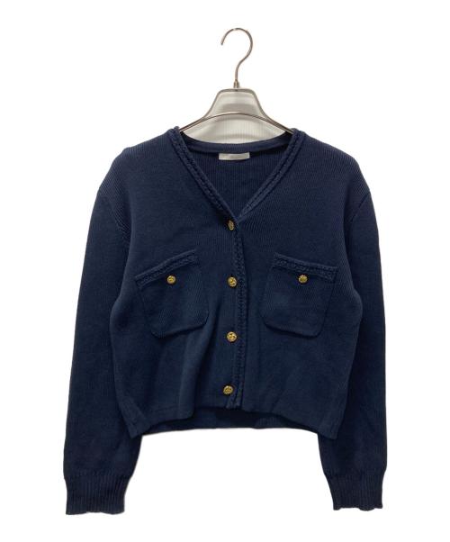 Plage（プラージュ）Plage (プラージュ) ゴールドボタンニットジャケット ネイビー サイズ:表記無しの古着・服飾アイテム