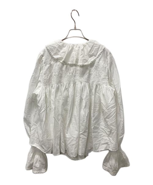 Curensology（カレンソロジー）Curensology (カレンソロジー) ラッフルレースブラウス ホワイト サイズ:Fの古着・服飾アイテム