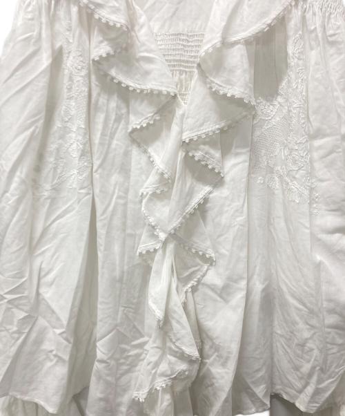 Curensology（カレンソロジー）Curensology (カレンソロジー) ラッフルレースブラウス ホワイト サイズ:Fの古着・服飾アイテム