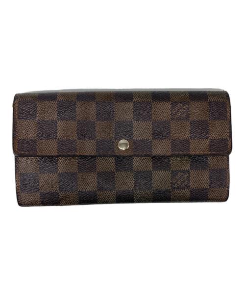 LOUIS VUITTON（ルイ ヴィトン）LOUIS VUITTON (ルイ ヴィトン) ダミエ ポルトフォイユ・サラ/長財布 ブラウンの古着・服飾アイテム