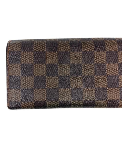 LOUIS VUITTON（ルイ ヴィトン）LOUIS VUITTON (ルイ ヴィトン) ダミエ ポルトフォイユ・サラ/長財布 ブラウンの古着・服飾アイテム