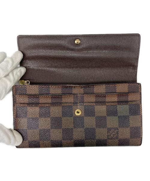 LOUIS VUITTON（ルイ ヴィトン）LOUIS VUITTON (ルイ ヴィトン) ダミエ ポルトフォイユ・サラ/長財布 ブラウンの古着・服飾アイテム