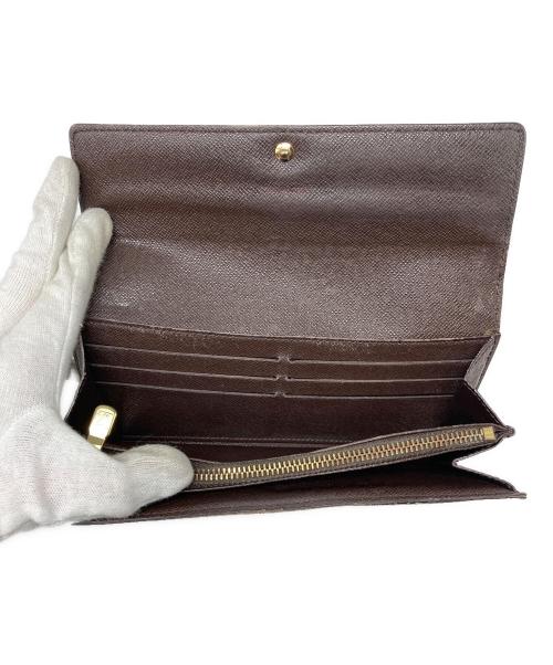 LOUIS VUITTON（ルイ ヴィトン）LOUIS VUITTON (ルイ ヴィトン) ダミエ ポルトフォイユ・サラ/長財布 ブラウンの古着・服飾アイテム