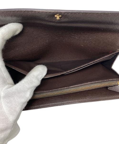 LOUIS VUITTON（ルイ ヴィトン）LOUIS VUITTON (ルイ ヴィトン) ダミエ ポルトフォイユ・サラ/長財布 ブラウンの古着・服飾アイテム