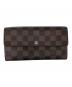 LOUIS VUITTON（ルイ ヴィトン）の古着「ダミエ ポルトフォイユ・サラ/長財布」｜ブラウン