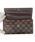 中古・古着 LOUIS VUITTON (ルイ ヴィトン) ダミエ ポルトフォイユ・サラ/長財布 ブラウン：18000円