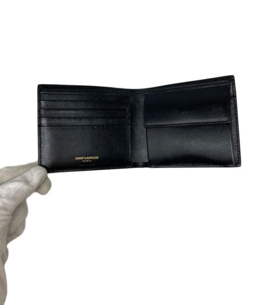 Saint Laurent Paris（サンローランパリ）Saint Laurent Paris (サンローランパリ) タイニー2つ折り財布 ブラックの古着・服飾アイテム