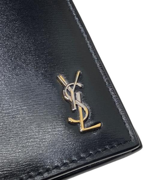 Saint Laurent Paris（サンローランパリ）Saint Laurent Paris (サンローランパリ) タイニー2つ折り財布 ブラックの古着・服飾アイテム