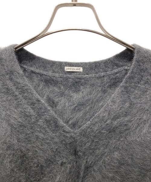 DRESSLAVE（ドレスレイブ）DRESSLAVE (ドレスレイブ) フォックスカシミヤVネックニット グレー サイズ:38の古着・服飾アイテム
