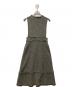 allureville (アルアバイル) ノンウールツイードフリンジフレアワンピース グレー サイズ:M：17000円
