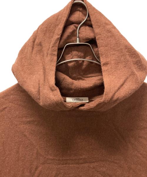 nest Robe（ネストローブ）nest Robe (ネストローブ) Linen wool viyella hooded pullover/リネンウールフーディ ブラウン サイズ:４の古着・服飾アイテム