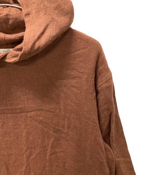 nest Robe（ネストローブ）nest Robe (ネストローブ) Linen wool viyella hooded pullover/リネンウールフーディ ブラウン サイズ:４の古着・服飾アイテム