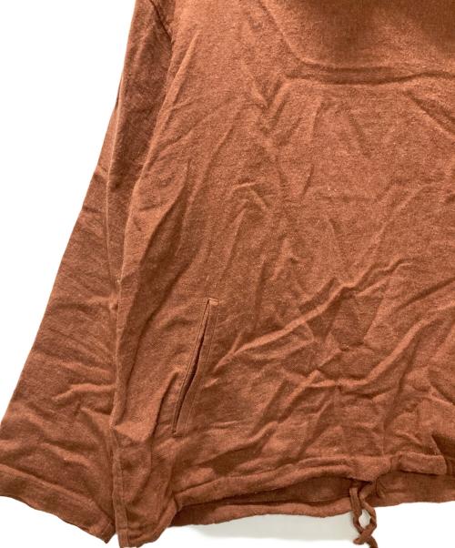 nest Robe（ネストローブ）nest Robe (ネストローブ) Linen wool viyella hooded pullover/リネンウールフーディ ブラウン サイズ:４の古着・服飾アイテム