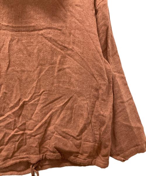 nest Robe（ネストローブ）nest Robe (ネストローブ) Linen wool viyella hooded pullover/リネンウールフーディ ブラウン サイズ:４の古着・服飾アイテム