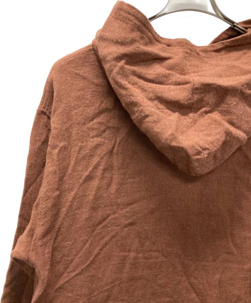 nest Robe（ネストローブ）nest Robe (ネストローブ) Linen wool viyella hooded pullover/リネンウールフーディ ブラウン サイズ:４の古着・服飾アイテム