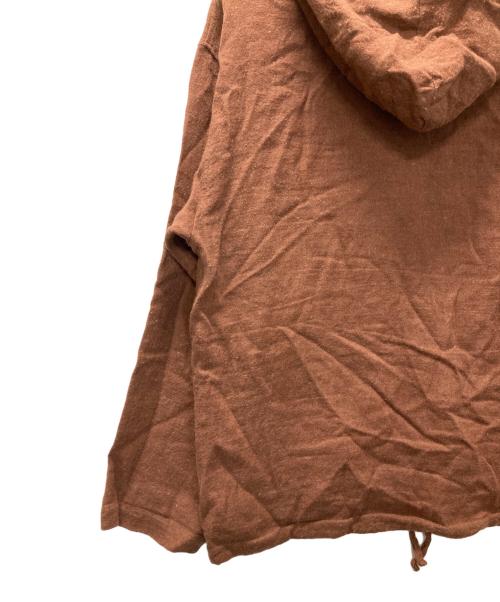 nest Robe（ネストローブ）nest Robe (ネストローブ) Linen wool viyella hooded pullover/リネンウールフーディ ブラウン サイズ:４の古着・服飾アイテム