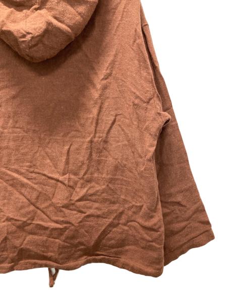 nest Robe（ネストローブ）nest Robe (ネストローブ) Linen wool viyella hooded pullover/リネンウールフーディ ブラウン サイズ:４の古着・服飾アイテム