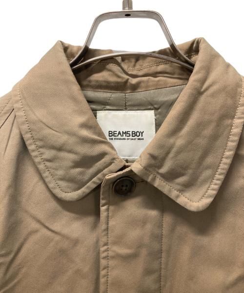 BEAMS BOY（ビームスボーイ）BEAMS BOY (ビームスボーイ) コットン ポリエステル シャンブレー ステンカラーコート ベージュ サイズ:表記無しの古着・服飾アイテム