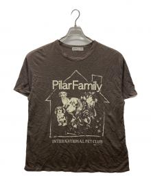 OPEN YY（オープンワイワイ）の古着「Knitted PET CLUB HOUSE TEE」｜ブラウン