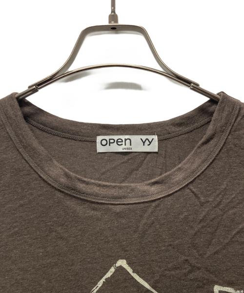 OPEN YY（オープンワイワイ）OPEN YY (オープンワイワイ) Knitted PET CLUB HOUSE TEE ブラウン サイズ:Sの古着・服飾アイテム
