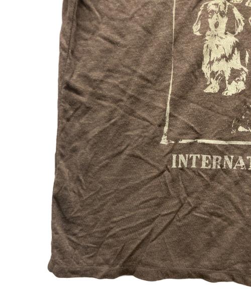 OPEN YY（オープンワイワイ）OPEN YY (オープンワイワイ) Knitted PET CLUB HOUSE TEE ブラウン サイズ:Sの古着・服飾アイテム