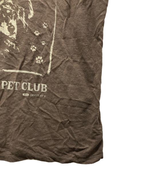 OPEN YY（オープンワイワイ）OPEN YY (オープンワイワイ) Knitted PET CLUB HOUSE TEE ブラウン サイズ:Sの古着・服飾アイテム