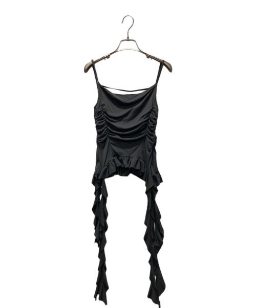 MAISON SPECIAL（メゾンスペシャル）MAISON SPECIAL (メゾンスペシャル) Ruffle Shirring Camisole グレー サイズ:FREEの古着・服飾アイテム