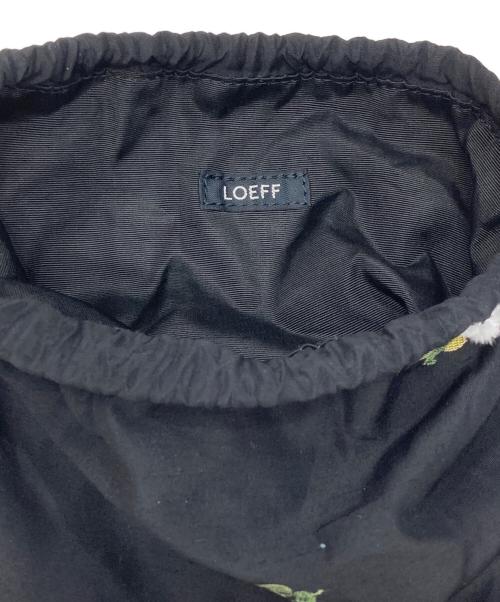 LOEFF（ロエフ）LOEFF (ロエフ) レモンジャガードポーチ/巾着バッグ ブラックの古着・服飾アイテム