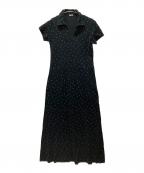 Y's for livingワイズフォーリビング）の古着「キーネックワンピース」｜ブラック
